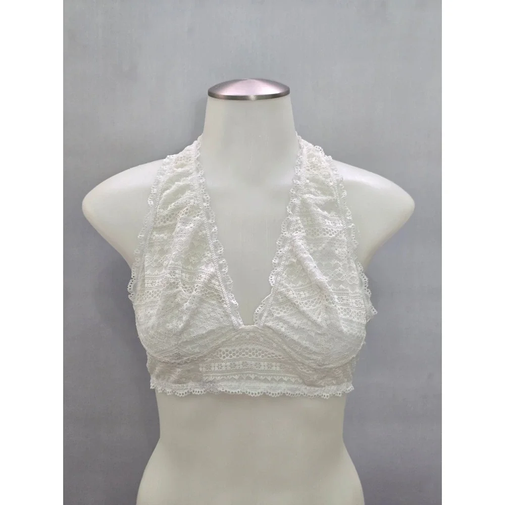 Hanky Panky White Whimsy Romantic Bridal Cottage Lingerie Lace Bralette Medium